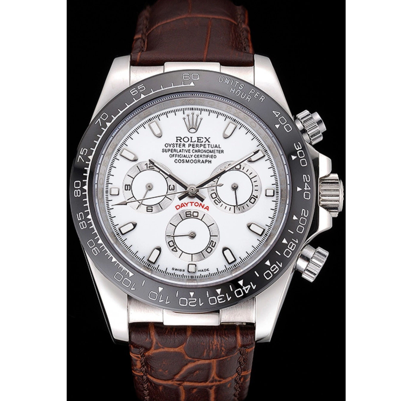 Best AAA Replica Sites Rolex White Dial 622631 Daytona Case Steel Bracelet Cosmograph Brown Stainless Leather 0602